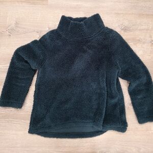 Womens LOFT Cozy Plush Funnel Neck Pullover - dark Teal Size S